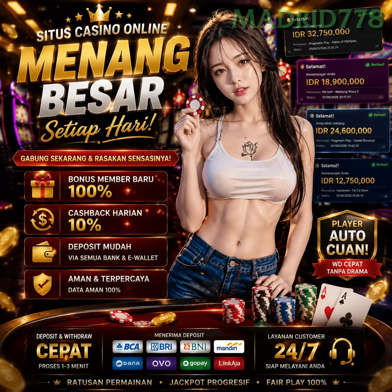 Login madrid778 Sekarang Bonus Melimpah